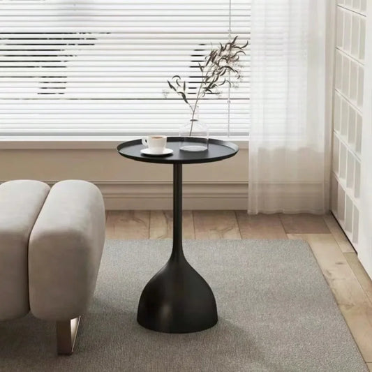 Scandinavian Round Metal Side Table - Image 1