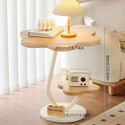 Floral Design Side Table with Storage Space - Image 2