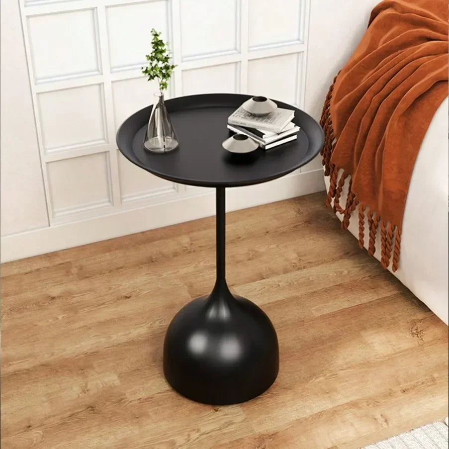 Scandinavian Round Metal Side Table - Image 3