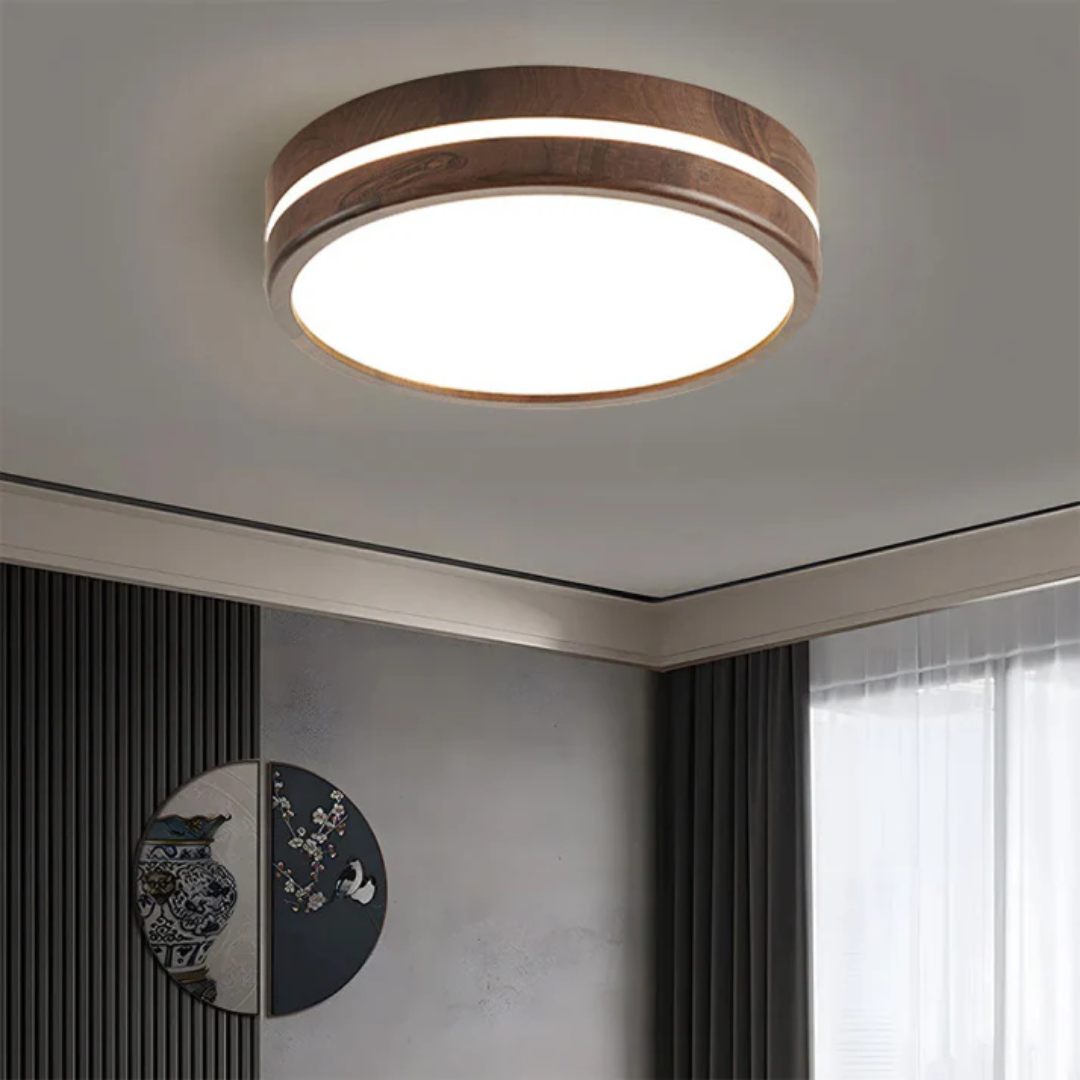 Stylish Wooden LED Ceiling Light Fixture - Image 3